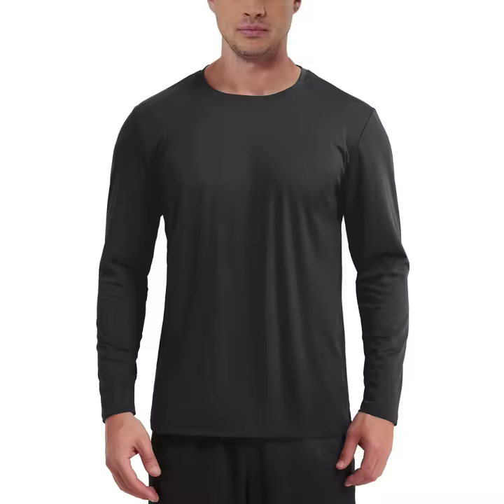 Camisetas hombre de manga larga y secado rápido con Lycra - 1