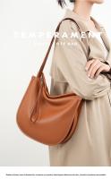 Bolso de mano minimalista cómodo de cuero suave Bandolera de hombro de gran capacidad de cuero de vaca - details 0