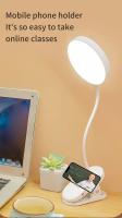 Lámpara de mesa portátil con 3 modos de atenuación, luz de protección ocular, luz nocturna recargable por USB con abrazadera plegable, soporte de estudio, lámparas de escritorio - details 3