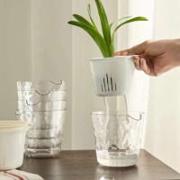 Nuevo estilo, maceta transparente transpirable con autorriego, maceta transparente para jardín, macetas de plástico para plantas - details 4