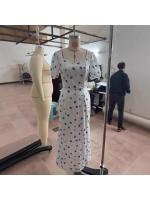 Vestido largo francés 2025 verano nueva cintura y temperamento delgado ropa de mujer floral de manga corta pequeño vestido fresco. - details 1
