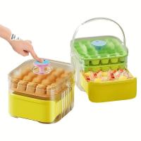 Portátil Fabricante de Cubos 25/50 Unidades Tapa Fácil de Prensar Almacenamiento de Dos en Uno - details 6