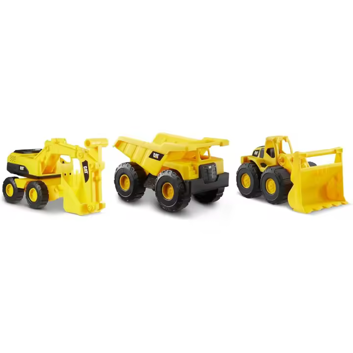 Set de Vehículos de Construcción de Juguete Camión Volquete, Pala Cargadora, Excavadora - 1
