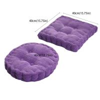 Cojín de asiento acolchado cuadrado/redondo multiusos, cojín de sofá grueso de Color sólido, cojín de suelo suave de 40cm para oficina - details 0