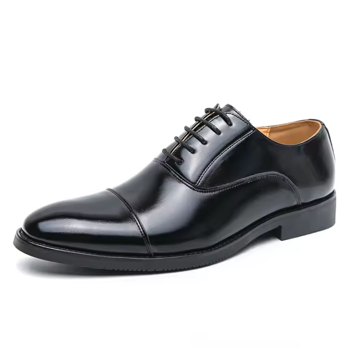 Zapatos de cuero de negocios para hombres de gran tamaño, zapatos Oxford versátiles - 1
