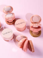 Trio difusor 3 en 1, paleta de maquillaje de colorete de contorno y resaltado, bronceador de crema, colorete en polvo suave y sedoso, resaltador brillante - details 8