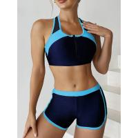 Conjunto de Bikini con cremallera para mujer, traje de baño de dos piezas con pantalón corto, traje de baño deportivo para mujer, ropa de playa para verano 2025 - details 10