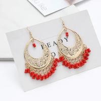 Pendientes de Flamenco Andaluz Joyería de Baile Gitano Rojo para Mujeres - details 0