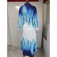 Vestido largo de verano para mujer, elegante, estampado, con botones, abertura lateral. - details 18