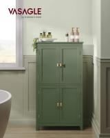 Mueble de Baño, Armario de Baño, Armario de Cocina, Armario Almacenaje con 4 Puertas, Estantes Regulables, 30 x 60 x 110 cm, Blanco - details 7