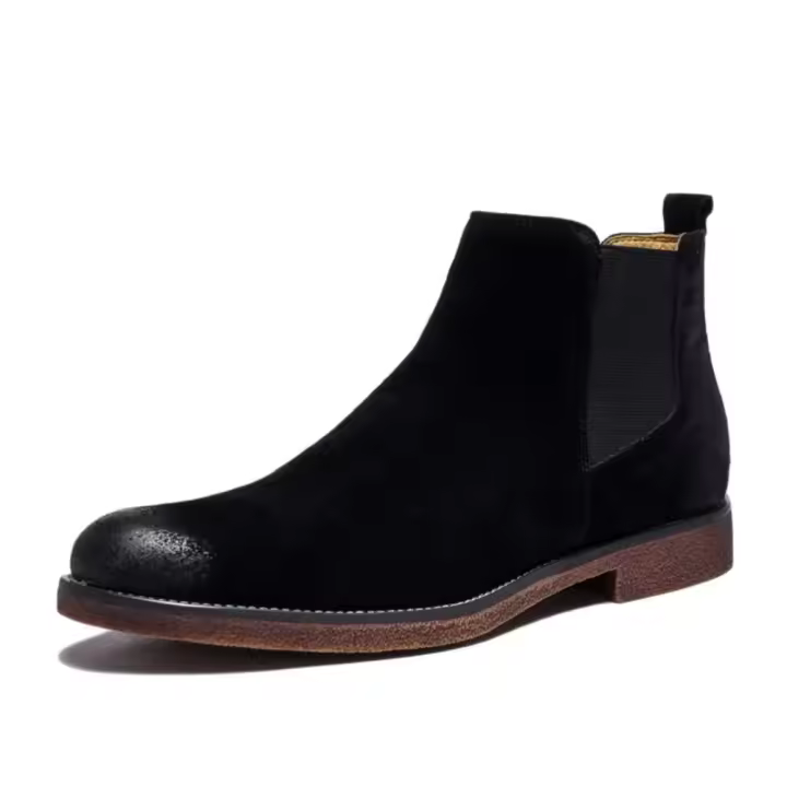 Nuevos botines esmerilados, zapatos de vestir de cuero genuino, botas de hombre Chelsea de ante Martin - 1