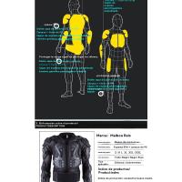 Motocross Moto Armadura Traje de Carreras de Protección contra Caídas Conjunto de Protector de Pecho y Espalda Pantalones Cortos Rodilleras - details 3