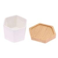 Bandeja de cerámica hexagonal blanca simple europea ETA, contenedor de plantas jugosas, bonsai pequeño ETA - details 18