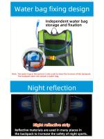 Mochila de gran capacidad 18L Multiusos para senderismo, escalada en montaña, ciclismo todo terreno - Correa ajustable, red para casco incluida, múltiples compartimentos para organización, diseño transpirable con correa de pecho ajustable, incluye silbato - details 8
