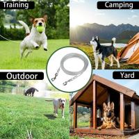 Cable de Atadura para Perros con Revestimiento de PVC Resistente a Masticaciones Longo suficiente para Perros Grandes Adecuado para Acampar al Aire Libre - details 2