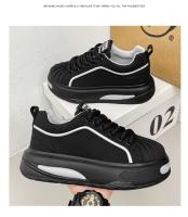 Papá zapatos versátiles casual zapatos deportivos Guochao hombres 2025 nuevos hombres de suela gruesa superficie de cuero aumentando zapatos blancos. - details 20