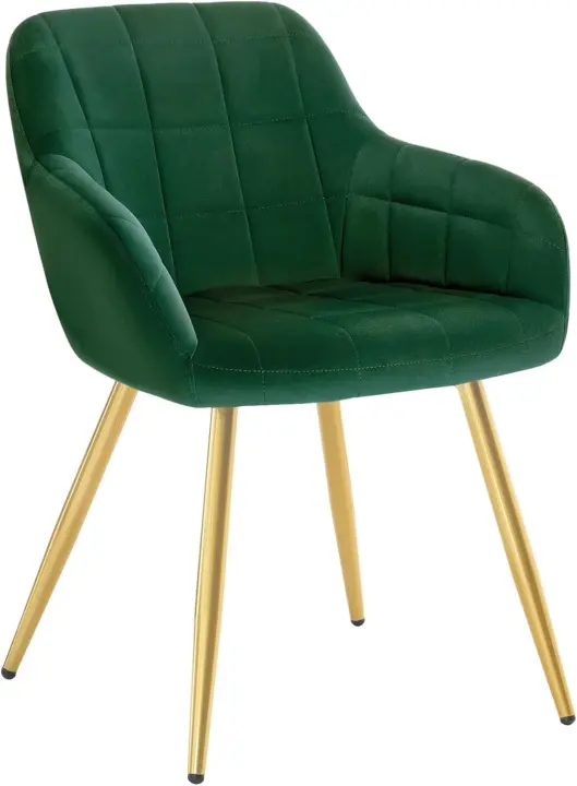 Silla de Comedor Nórdica Retro Conjunto de Silla de Cocina Metálica Duradero y Fácil de Limpiar - 1
