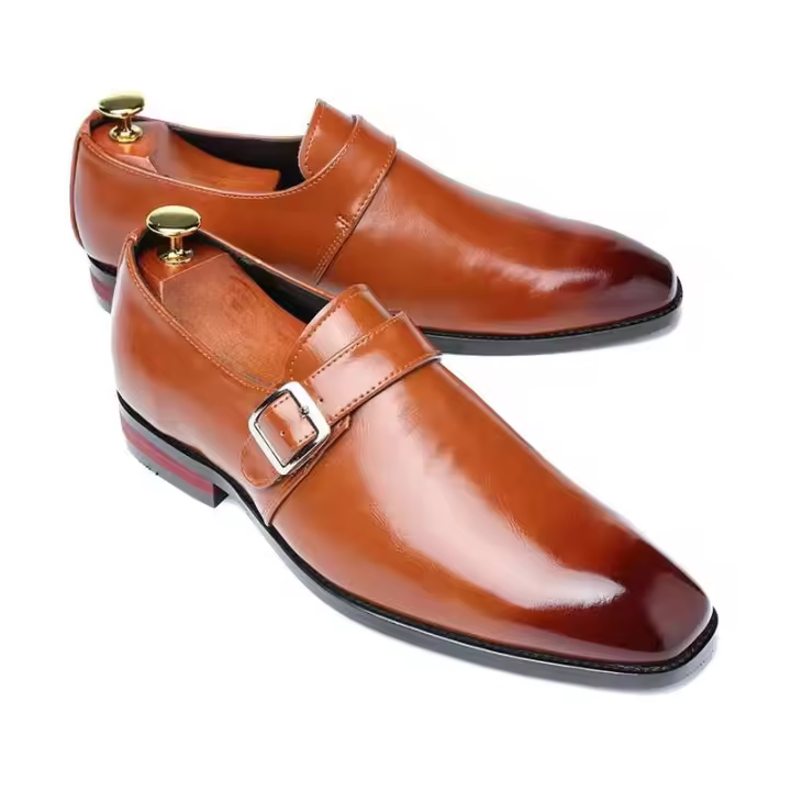 2025 vestido de color sólido de talla grande para hombre, zapatos informales de terciopelo de tigre de metal hechos a mano para fiesta de caballero - 1