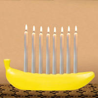 Nuevo portátil divertido creativoBanana Candle HolderCandelabro con temática de plátano - details 0