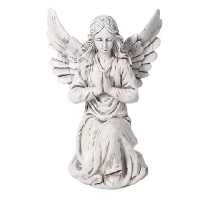 Estatua de Jardín Ángel Decoración Religiosa al Aire Libre Adorno de Hada de Memoria - 1
