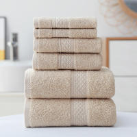 Juego de toallas de algodón suave y altamente absorbente, 3 piezas, incluye toalla de baño y 1 toalla de lavado para el baño del hogar - details 0