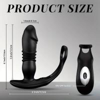 Embalaje privado Masajeador de empuje masculino sexy Plug anal Vibrador consolador para hombres App Buttplug Estimulador de próstata gay Juguete sexual Masturbadores 18+ - details 1