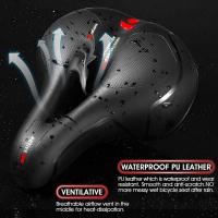 Asiento de bicicleta cómodo para hombre y mujer, cojín ancho de espuma viscoelástica, resistente al agua - details 4