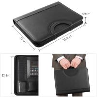 Bolso de Negocios Vegano de Lujo Todo en Uno con Cremallera Bolsa de Resumen A4, Calculadora Solar, Almacenamiento de Tarjetas, Cuaderno de Escritura - details 6