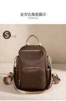 Mochila de moda para mujer, bolsos resistentes a la suciedad, elegantes bolsos traseros de Color café, bolsos de libros informales con estilo para niñas, bolsillos espaciosos antirrobo - details 17