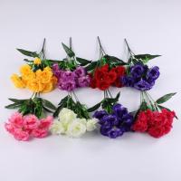 Regalos, 10 cabezas de clavel, flores artificiales, simulación de decoración para el hogar y la boda, plantas falsas, ramo de claveles, flores de seda para siempre - details 1
