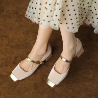 Zapatos Mary Jane de estilo francés para mujer, zapatos individuales con correa para la boca poco profunda, adecuados para caminar y bailar - details 4