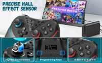 BLUEKAKA Controlador de Juego para Nintendo Switch con Joystick Hall-Linear Inalámbrico Bluetooth Programación Macro Sensor de Movimiento para Computadora - details 3