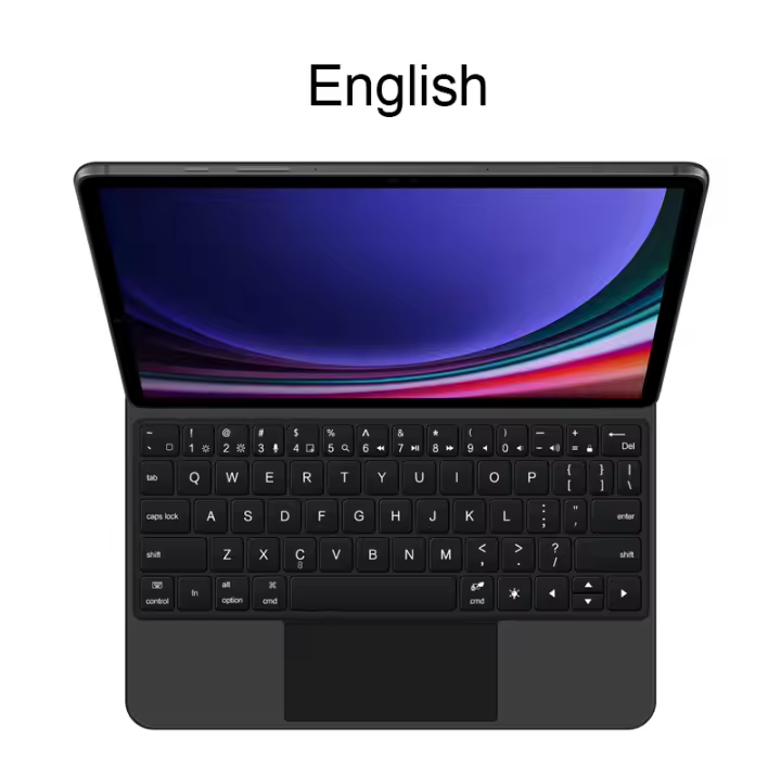 AJIUYU-Funda con Teclado Español para Samsung Galaxy Tab, S7, S8, S9, 11 "/S9 FE, 10,9", S9FE, 2023, Teclado magnético Retroiluminado - 1