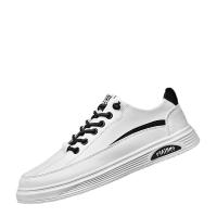 Producto zapatos blancos de cuero de caña baja tendencia ins zapatos deportivos casuales moda personalizada color sólido versátil zapatos de hombre - details 0