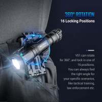 Linterna Nextorch V51 con Soporte de Dibujo Rápido Compatible con Cinturones de 55mm de Ancho o Menos Rotación de 360º Bloqueo Innovador Resistente al Desgaste Material PA + GF - details 4