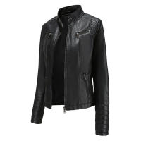 Chaqueta de cuero de imitación para mujer, abrigo de motociclista de moda, ropa de primavera y otoño - details 11