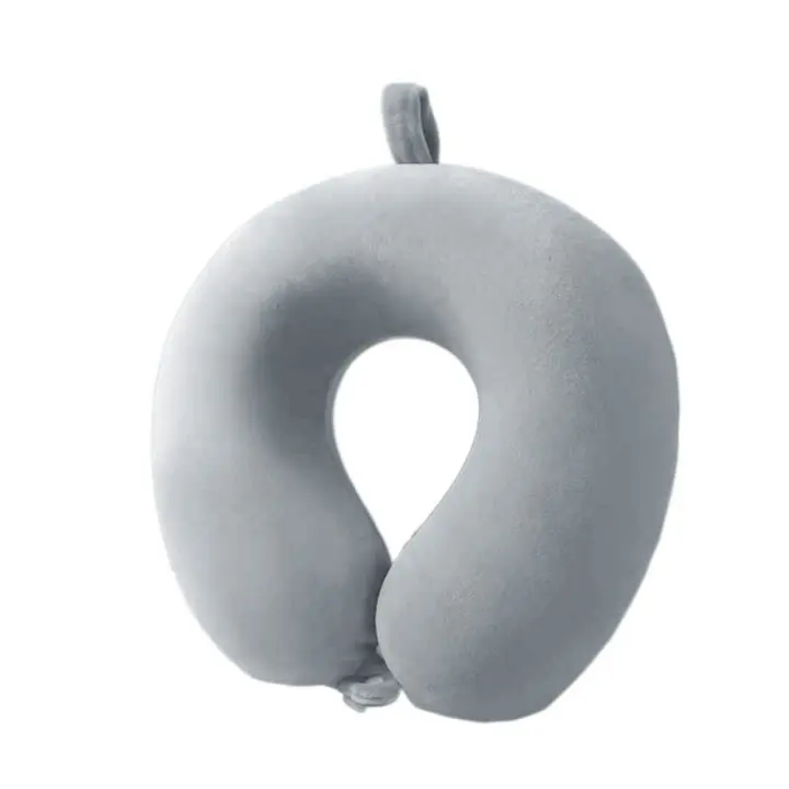 Almohada portátil de viaje en forma de U con bolsa de almacenamiento, cojín de soporte para el cuello de doble cara, cómoda almohadilla extraíble para reposacabezas para siesta - 1