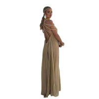 Vestidos largos sin mangas para mujer, con espalda descubierta ropa holgada, elegante, para playa, vacaciones, fiesta, verano - details 2