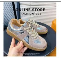 Zapatillas de deporte de suela gruesa para mujer Zapatos de tenis de corte bajo brillantes a la moda - details 9