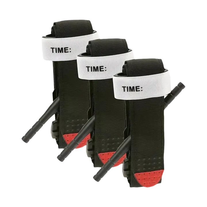3-Pack Quick Release Tourniquet - Portable Outdoor First Aid Bandage with Metal Lever for Hunting and Fishing - 1
