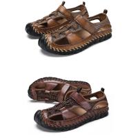 Sandalias de cuero para hombre, zapatos informales antideslizantes, cómodos, transpirables, para playa, talla grande 38-48 - details 33