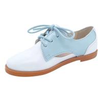 La suela de goma cómoda más vendida ata para arriba los zapatos de cuero casuales de los niños - details 3