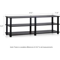 Soportes de TV sin Herramientas, Madera, Cerezo Oscuro y Negro - details 1