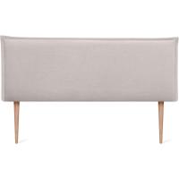 Cabecero de Lino Natural Liso con Ribete Cabezal Tapizado Cama Dormitorio Moderno Top Trending (Beige, 160x105cm con Patas (Camas 150/160)) - details 0