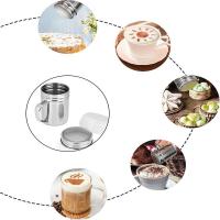 Tamiz vibratorio de suelo de cacao para condimentos con recipiente y mango de acero inoxidable, tamiz de café en polvo de azúcar, herramienta de cocina - details 9