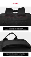 Mochila de viaje de negocios para hombre, morral de gran capacidad con carga USB para ordenador portátil, resistente al agua, 15,6 - details 6