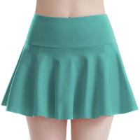 Falda de Golf de tenis para mujer con bolsillos Color sólido plisado falso dos vestido de Yoga falda atlética transpirable para chica falda deportiva de entrenamiento - details 17