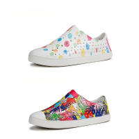 Agujero zapatos pareja verano nuevo graffiti transpirable impermeable hombres y mujeres ocio playa vadeando sandalias huecas - details 26