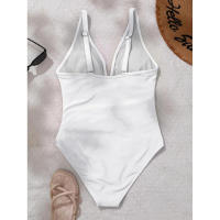 Bañador negro de una pieza para mujer, traje de baño de realce con Control de barriga, Tankini de una pieza - details 14