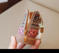 Zapatos informales bohemios para niñas, Sandalias planas con cremallera trasera, con borlas, transpirables, de verano - details 13